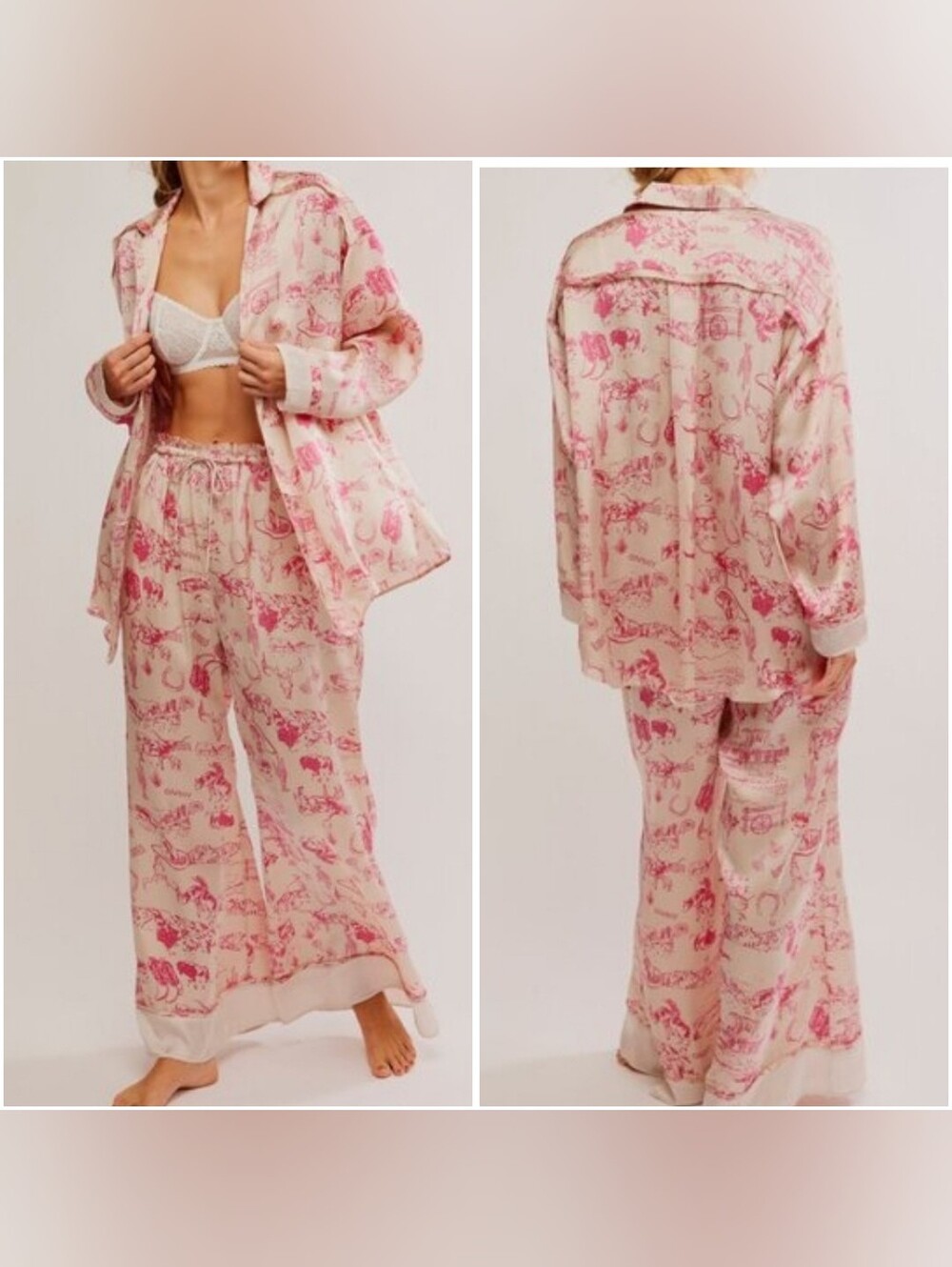 Free People Dreamy Days PJ Set/Cream